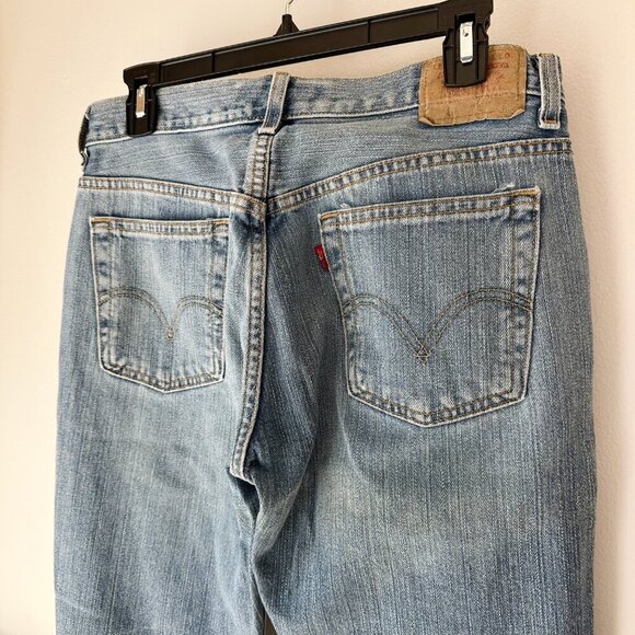 Levi's 515 Nouveau Bootcut Jeans Light Blue Wash Size 8 Vintage - Picture 7 of 9
